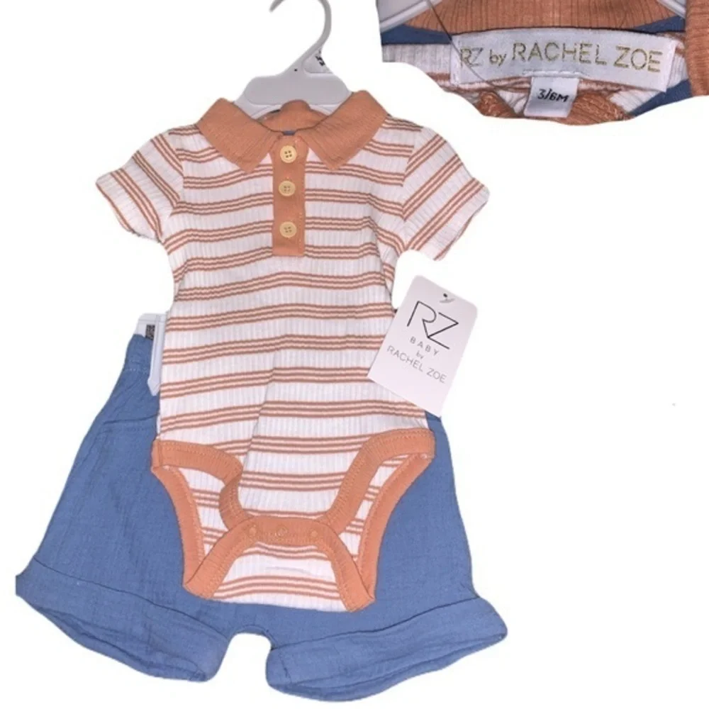 Rachel Zoe Orange and Blue Bodysuit‎